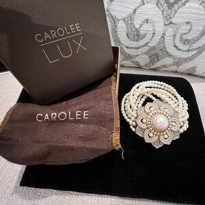 Vintage LUX Carolee Bracelet Faux Pearl Multistrand